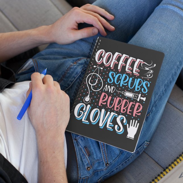 COFFEE SCRUBS RUBBER GLOVES RN Registered Nurse Notebook (Creator Uploaded)