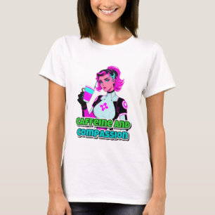 Coffee Scrubs Saving Lives Funny Nurse T-Shirt