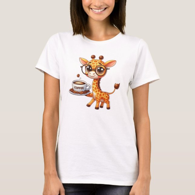 Coffee serving giraffe T-Shirt (Front)