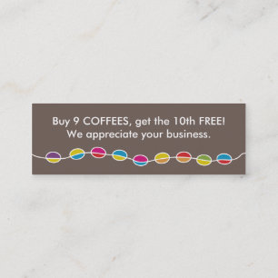 COFFEE shapes customer loyalty Card