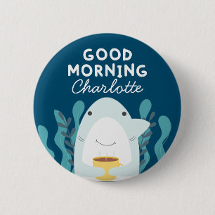 Coffee Shark With Name Button
