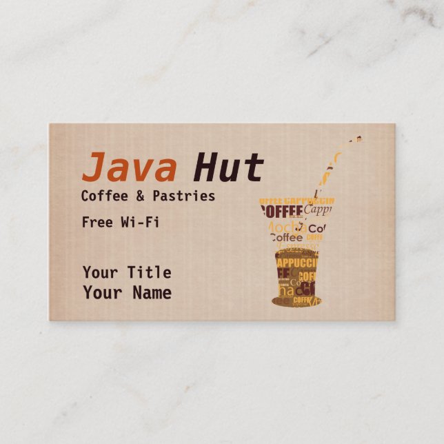 Coffee Shop Business Card (Front)