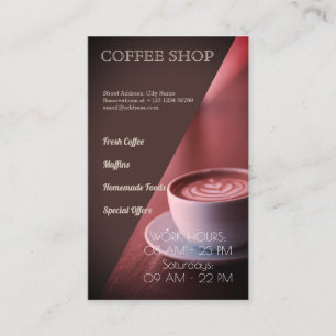 Coffee shop business card