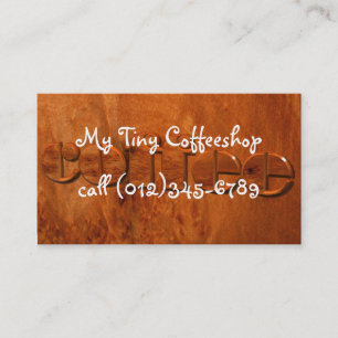 coffee shop business card