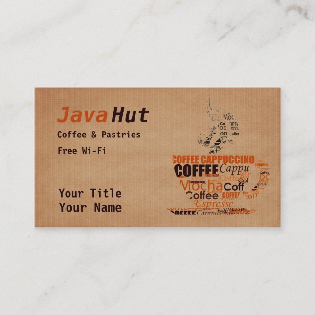 Coffee Shop Business Card (Front)