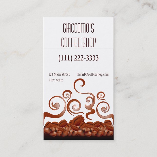 Coffee Shop Business Card (Front)