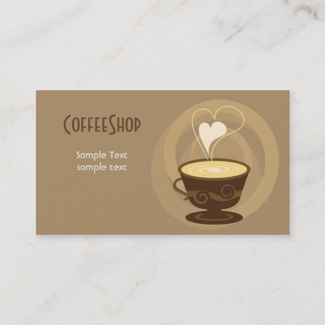 Coffee Shop Business Card (Front)