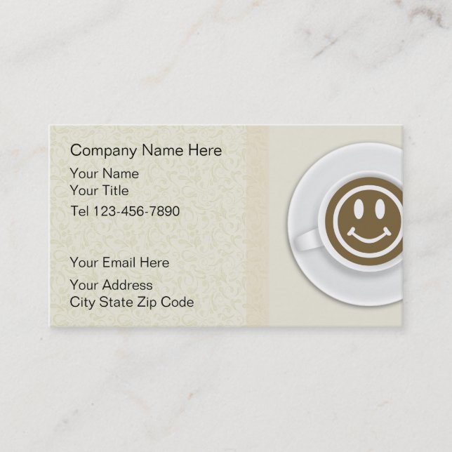 Coffee Shop Business Cards (Front)