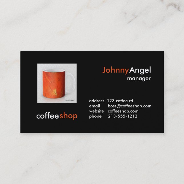 Coffee Shop Business Cards (Front)