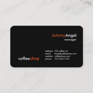 Coffee Shop Business Cards
