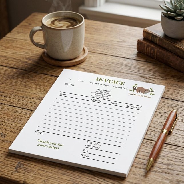 Coffee Shop Business Invoice Notepad (Creator Uploaded)