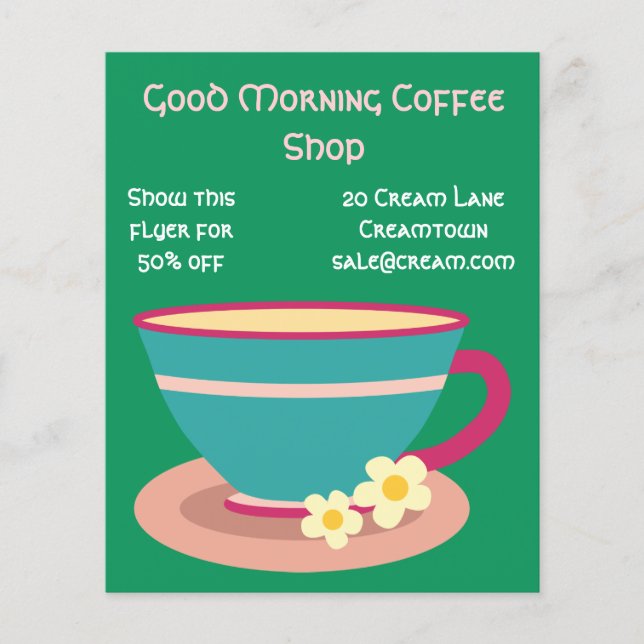 Coffee Shop cafe advertisement Flyer (Front)