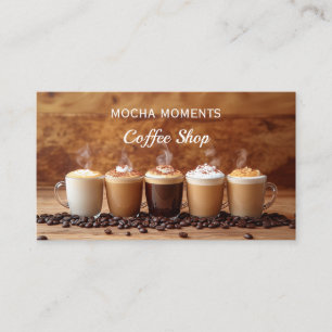 Coffee Shop Café and Barista themed Business Card