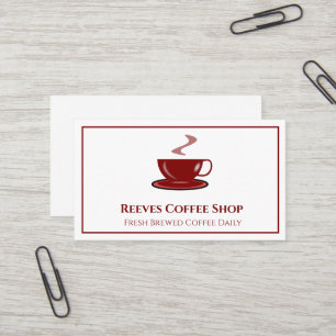Coffee Shop Cafe Business Card