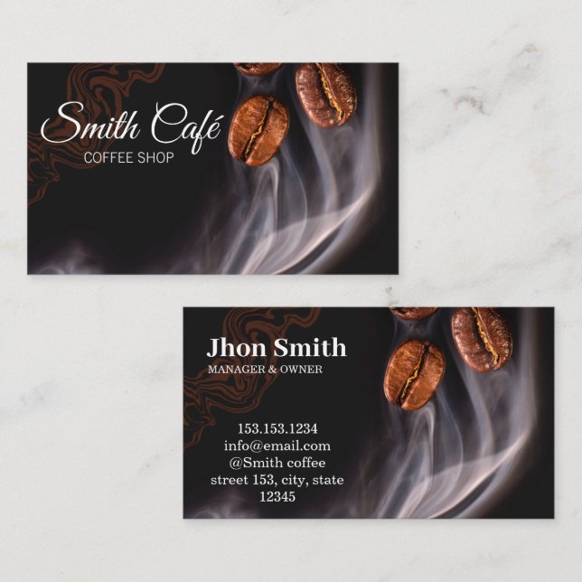  Coffee Shop Café Business Card (Front/Back)