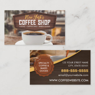 Coffee Shop Cafe Business Card
