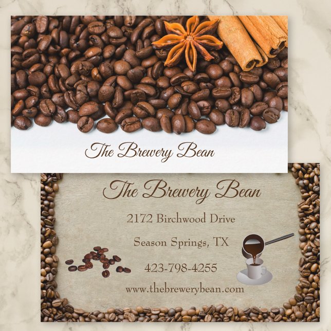 Coffee Shop Cafe Business Cards (Creator Uploaded)