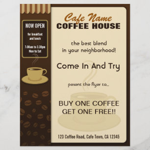 Coffee Shop Cafe Coffee Cup Flyers and Coffee Menu