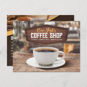 Coffee Shop Cafe Postcard