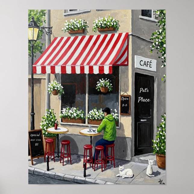 Coffee Shop Cafe Poster (Front)