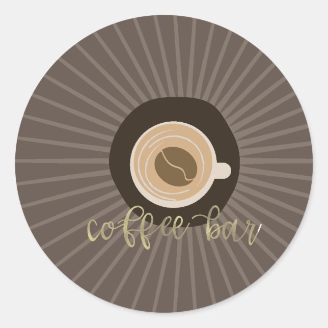Coffee Shop Coffee Bar Business Label (Front)