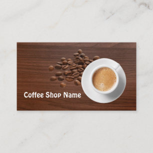 Coffee Shop Coffee Beans Cute Business Card