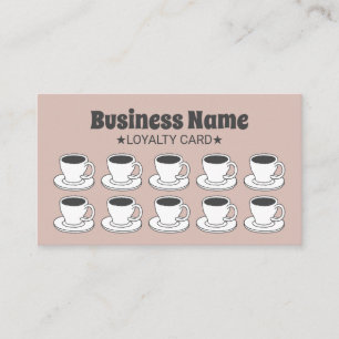 Coffee Shop Coffee Cups Pink Customer Loyalty