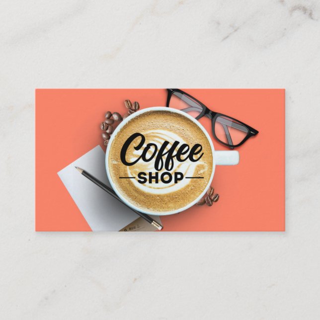 Coffee shop/Coffee house/Coffee store Business Card (Front)