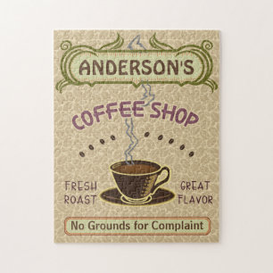 Coffee Shop Cup Create Your Own Personalised Light Jigsaw Puzzle