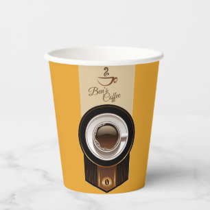 Coffee Shop Custom Business Name Paper Cup