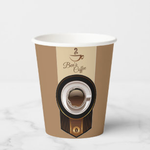 Coffee Shop Custom Business Name Paper Cup