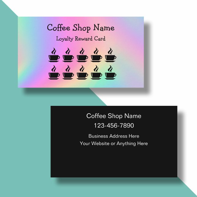 Coffee Shop Customer Rewards Bulk Business Cards (Creator Uploaded)