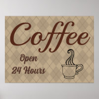 Coffee Shop Diner Poster Sign Art 