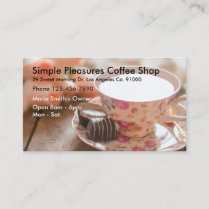 Coffee Shop Elegant Businesscards Business Card