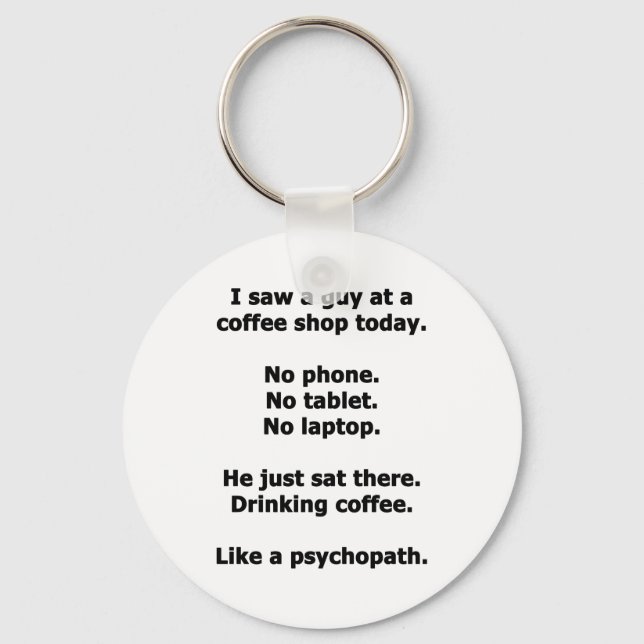 Coffee Shop Key Ring (Front)