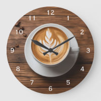 Coffee Shop Latte Cappuccino on Table Art