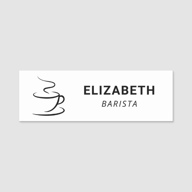 Coffee Shop Logo Name Tag (Front)