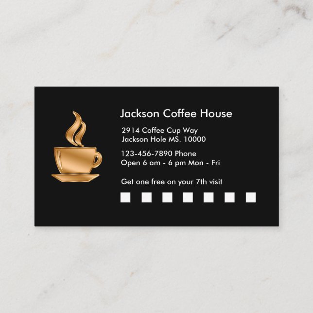Coffee Shop Loyalty Card (Front)