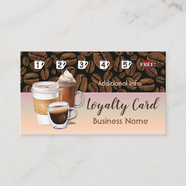 Coffee Shop Loyalty Card 5 (Front)