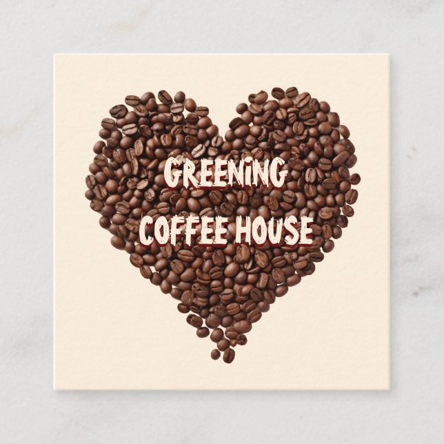 Coffee shop loyalty card cafe beans  (Front)