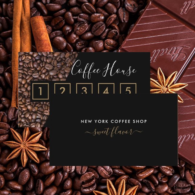 Coffee Shop Loyalty Card - Coffee Bean (Creator Uploaded)