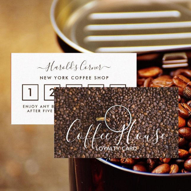 Coffee Shop Loyalty Card - Coffee Bean Cup (Creator Uploaded)