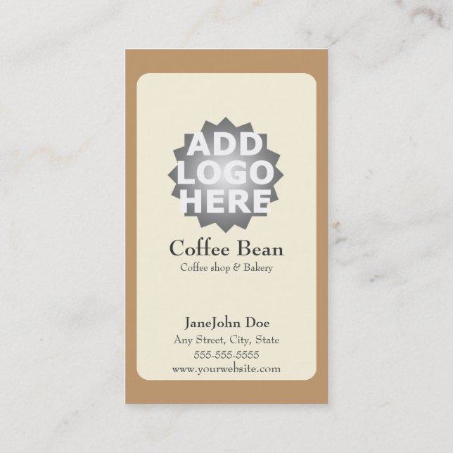 Coffee Shop Loyalty Punch Card Business Card (Back)