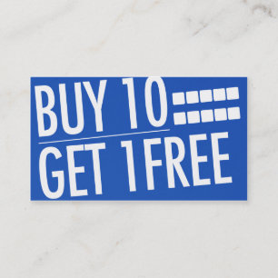 Coffee Shop Loyalty Punch Card Business Card