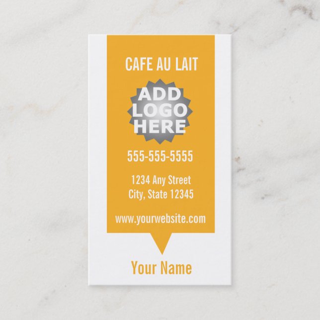 Coffee Shop Loyalty Punch Card Business Card (Front)