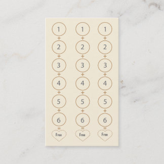 Coffee Shop Loyalty Punch Card Business Card