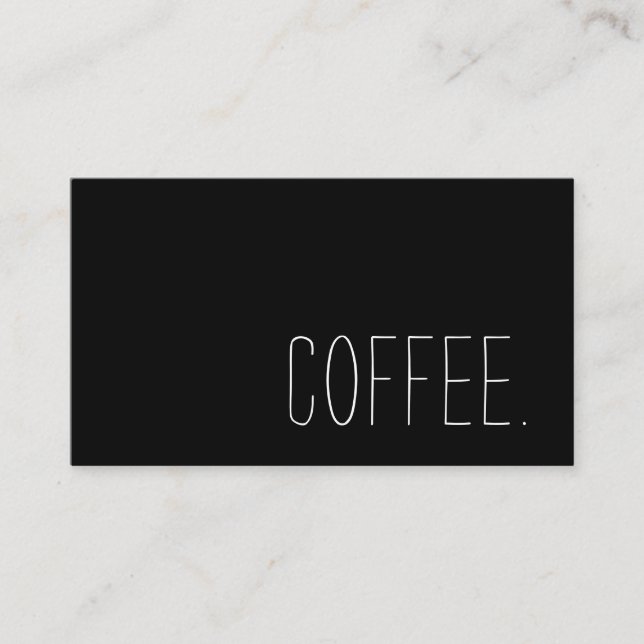 Coffee Shop Loyalty Simple Punch Card (Front)