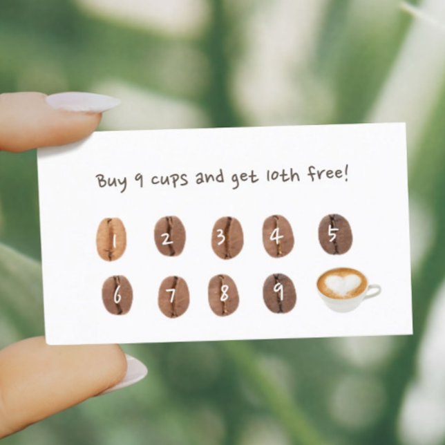 Coffee Shop Minimalist Loyalty Punch Card (Creator Uploaded)