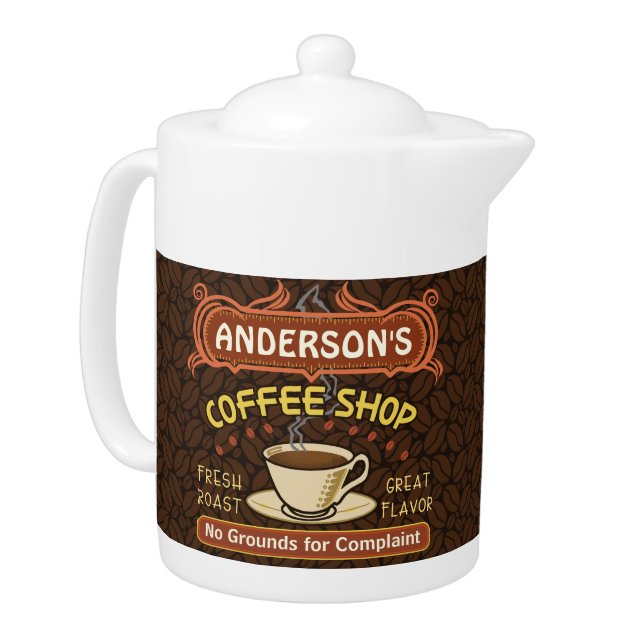 Coffee Shop Mug Create Your Own Custom Teapot (Left)