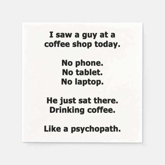 Coffee Shop Napkin (Front)